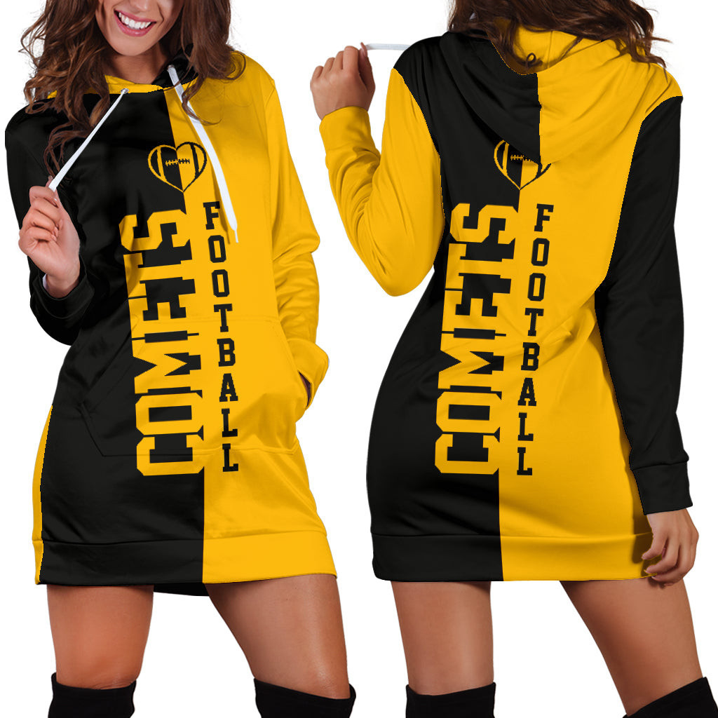 Comets Football Hoodie Dress 3d All Over Print For Women Hoodie