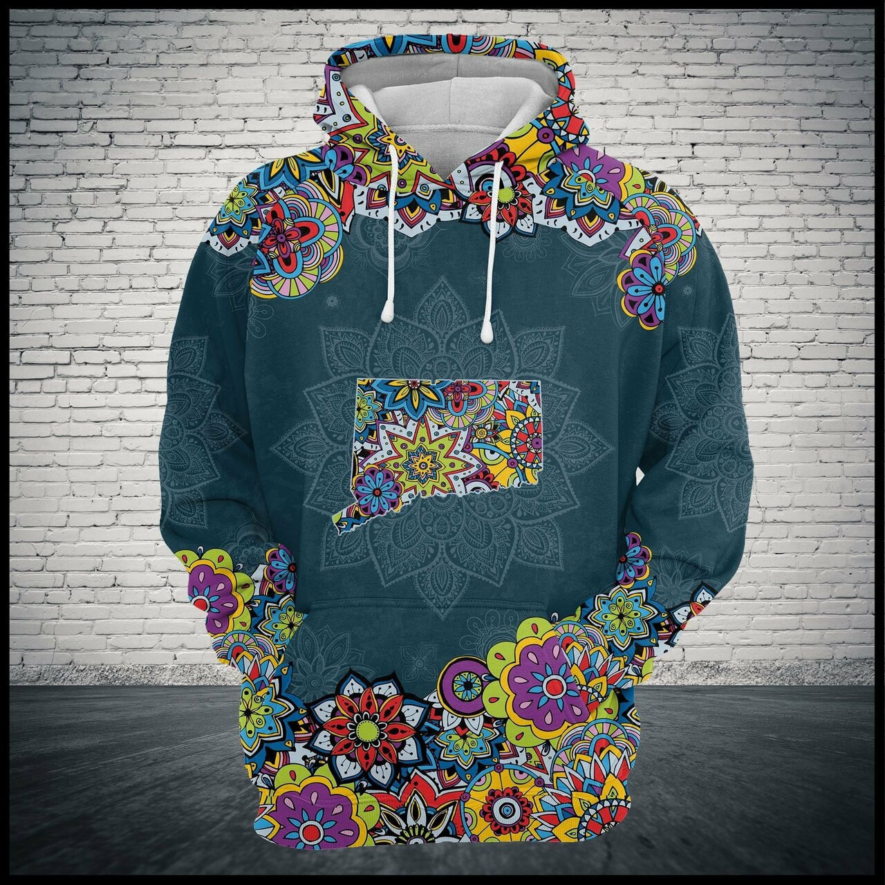 Connecticut State Mandala 3d All Over Print Hoodie