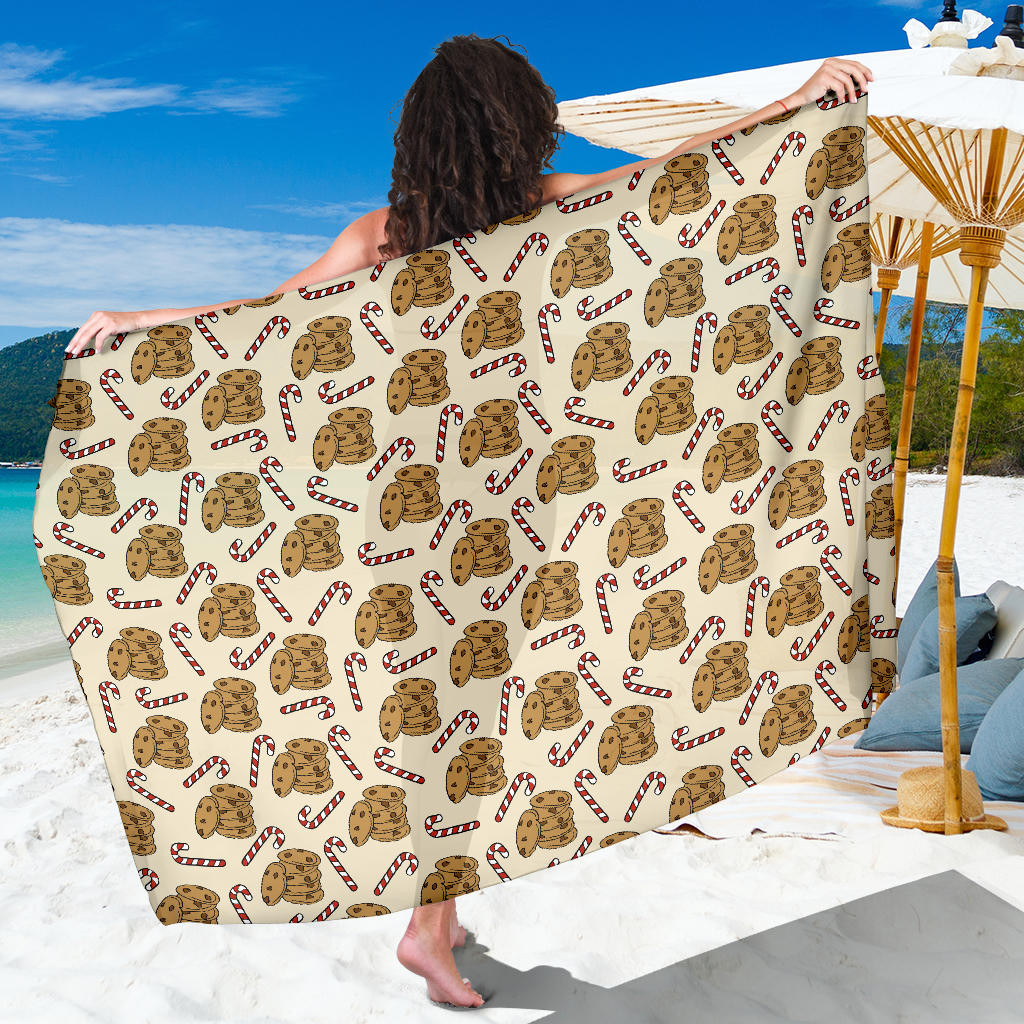 Cookie Pattern Print Sarong Cover Up Cookie Pareo Wrap Skirt Dress