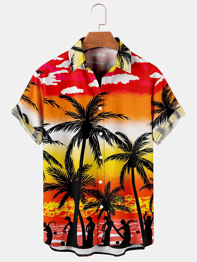 Cool Beach Aloha Shirts For Men Hawaiian Shirt for Men Women