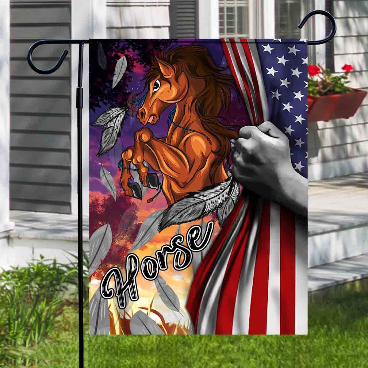 Cool Horse Flag Animal Farm ate American Independence Day Us Garden Flag House Flag