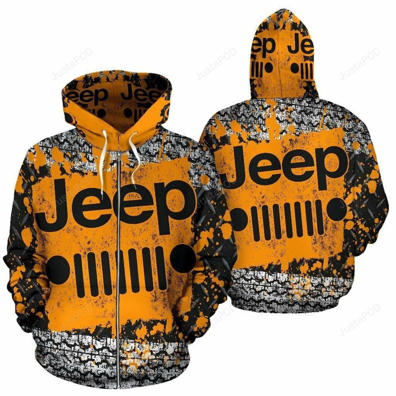 Cool Jeep Orange 3d All Print Hoodie