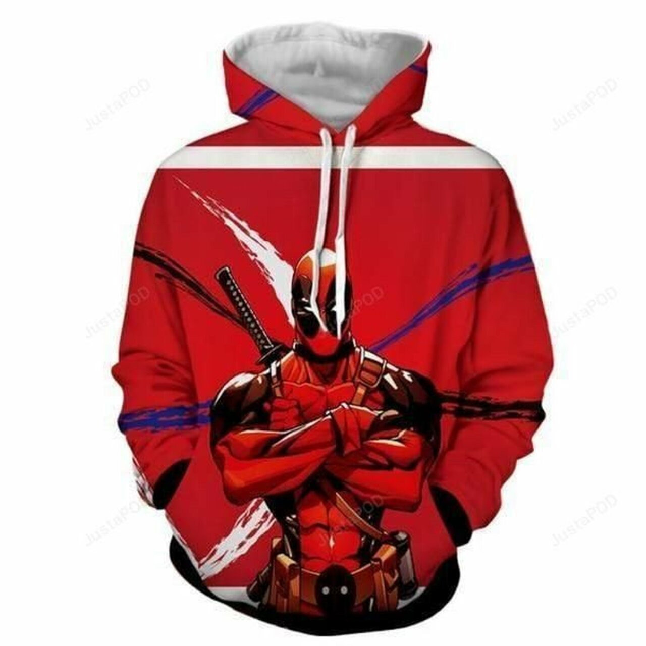 Cool Red Deadpool 3d All Over Print Hoodie