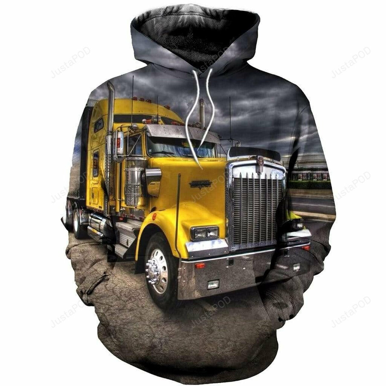 Cool Yellow Truck 3d All Print Hoodie