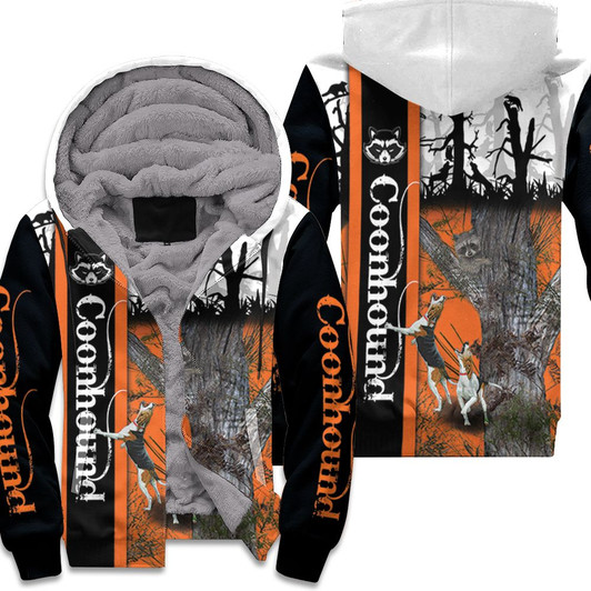 Coonhound Hunting Dog 3D Fleece Hoodie