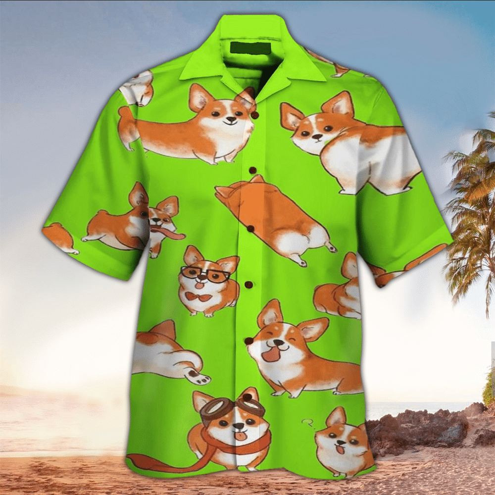 Corgi Aloha Shirt Hawaiian Shirt For Dog Lovers Shirt For Men and Women