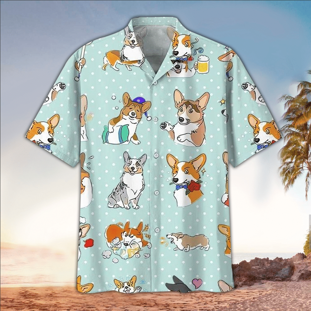 Corgi Aloha Shirt Perfect Hawaiian Shirt For Dog Lover Shirt For Men and Women