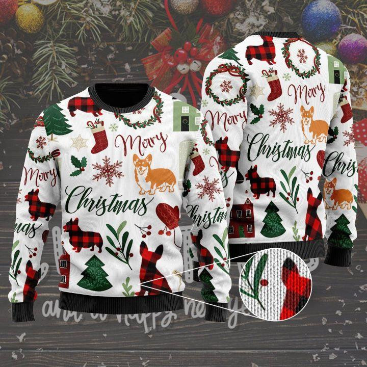 Corgi Dog Ugly Christmas Sweater Ugly Sweater For Men Women