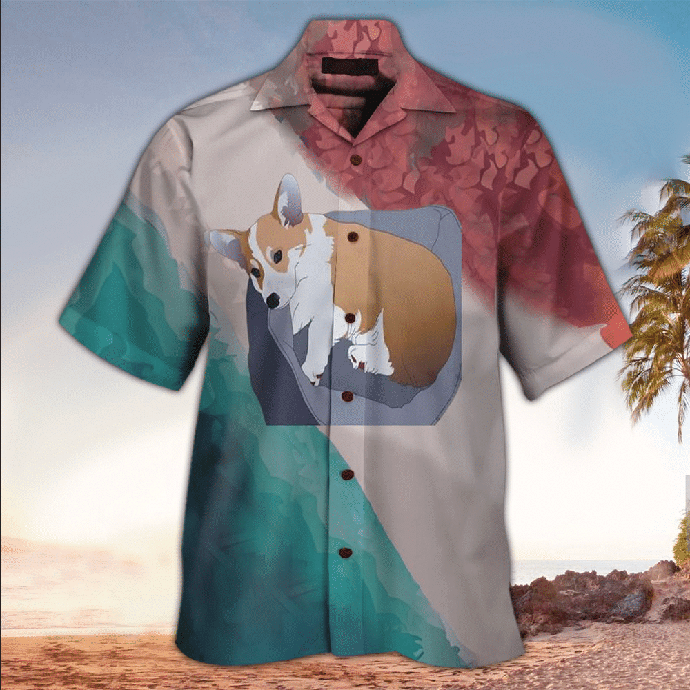 Corgi Hawaiian Shirt Dog Button Up Shirt For Men and Women