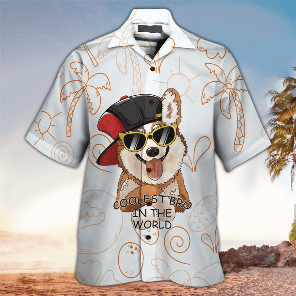 Corgi Hawaiian Shirt Dog Button Up Shirt For Men and Women