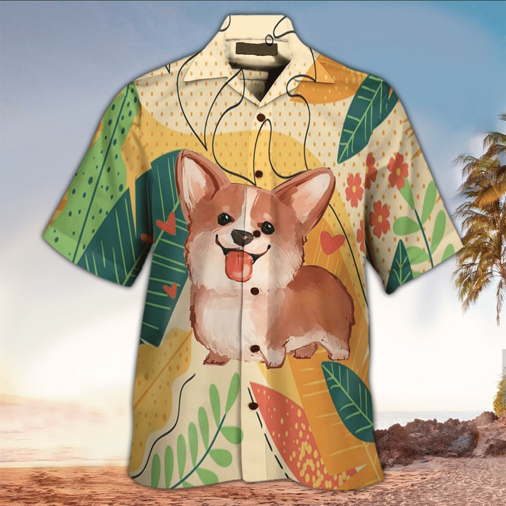 Corgi Hawaiian Shirt Dog Lover Gifts Shirt For Men and Women