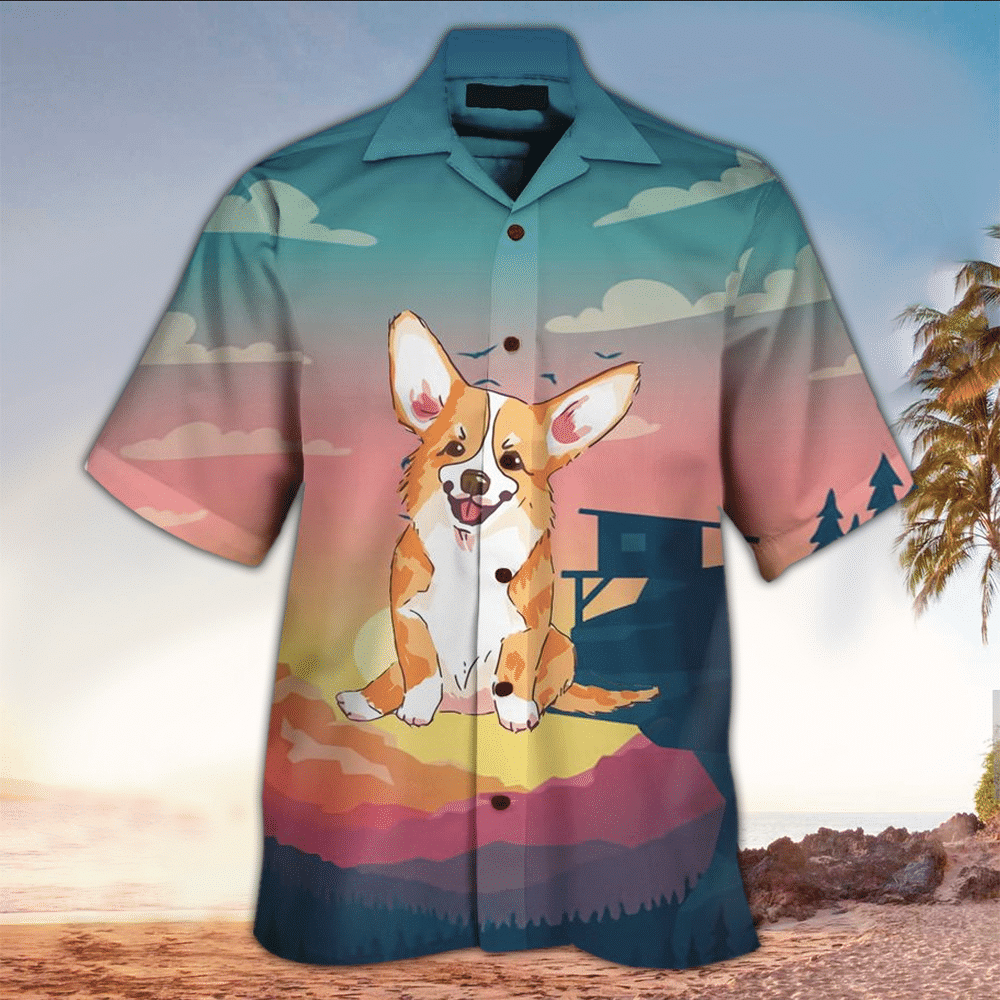 Corgi Hawaiian Shirt Dog Lover Gifts Shirt For Men and Women