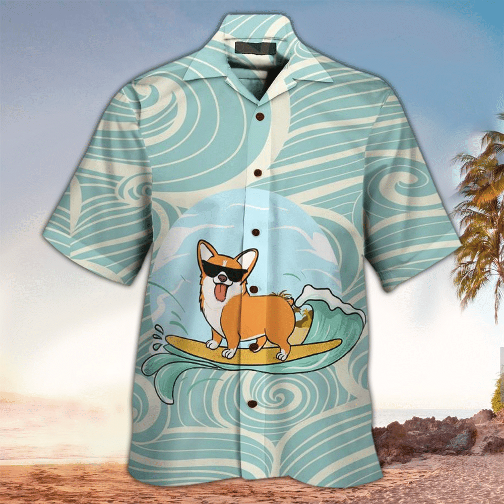 Corgi Hawaiian Shirt Dog Lover Gifts Shirt For Men and Women