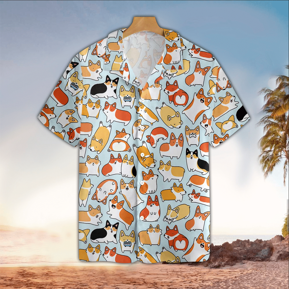 Corgi Hawaiian Shirt Perfect Dog Clothing Shirt For Men and Women