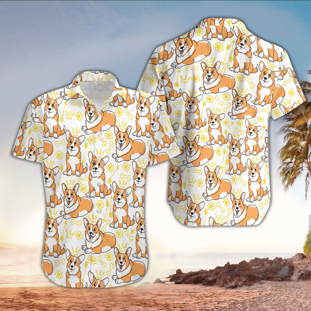 Corgi Hawaiian Shirt Perfect Dog Clothing Shirt For Men and Women