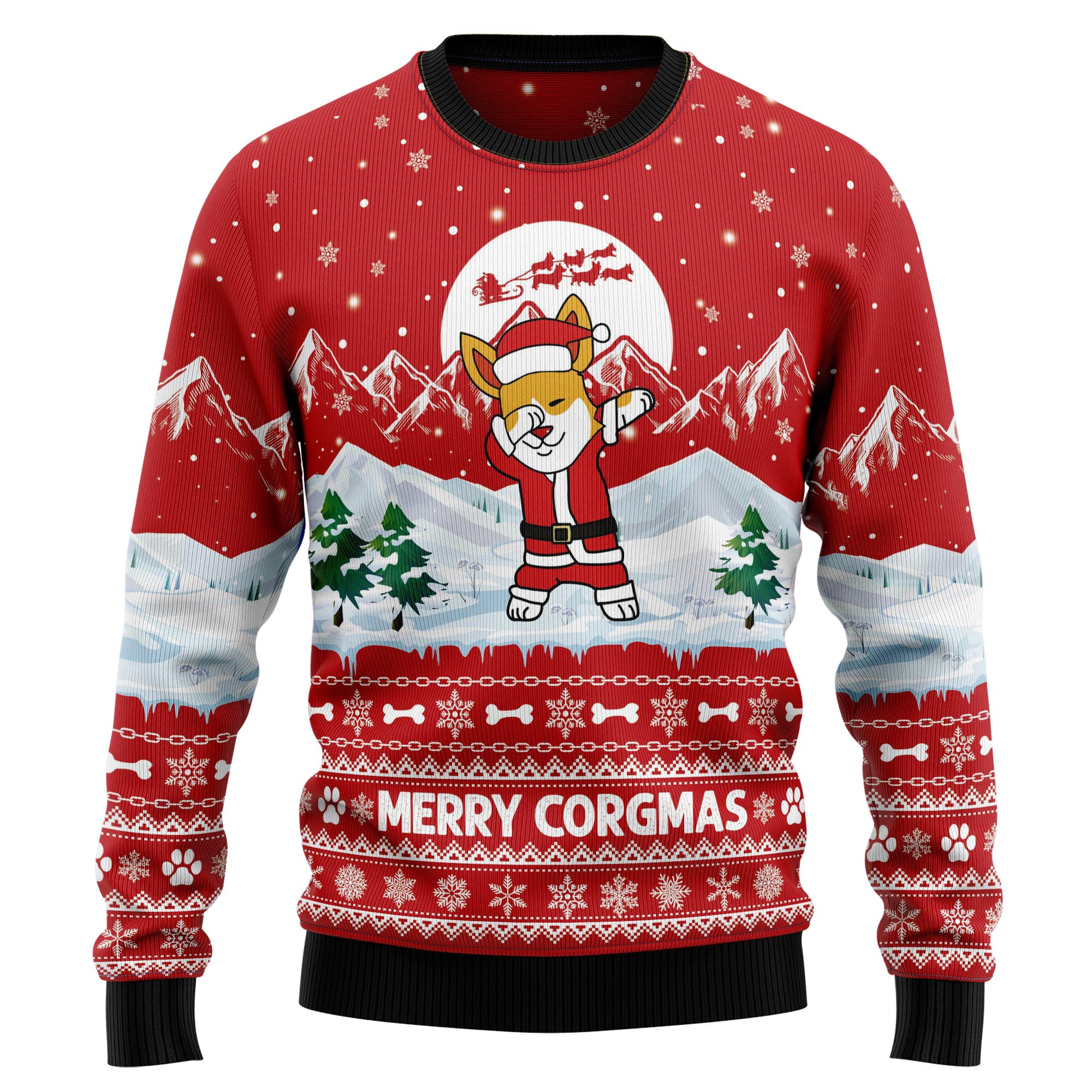 Corgi Merry Xmas Ugly Christmas Sweater, Ugly Sweater For Men Women, Holiday Sweater