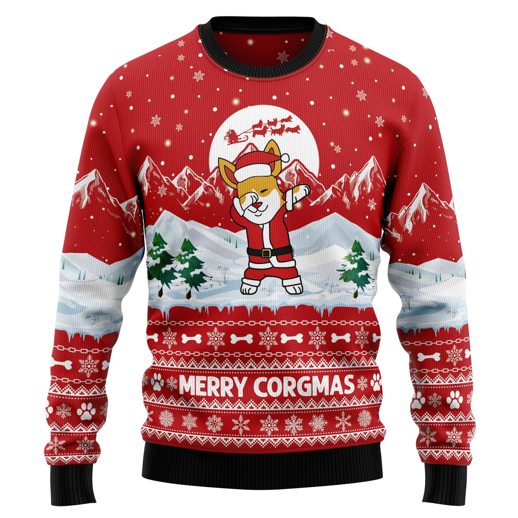 Corgi Merry Xmas Ugly Christmas Sweater