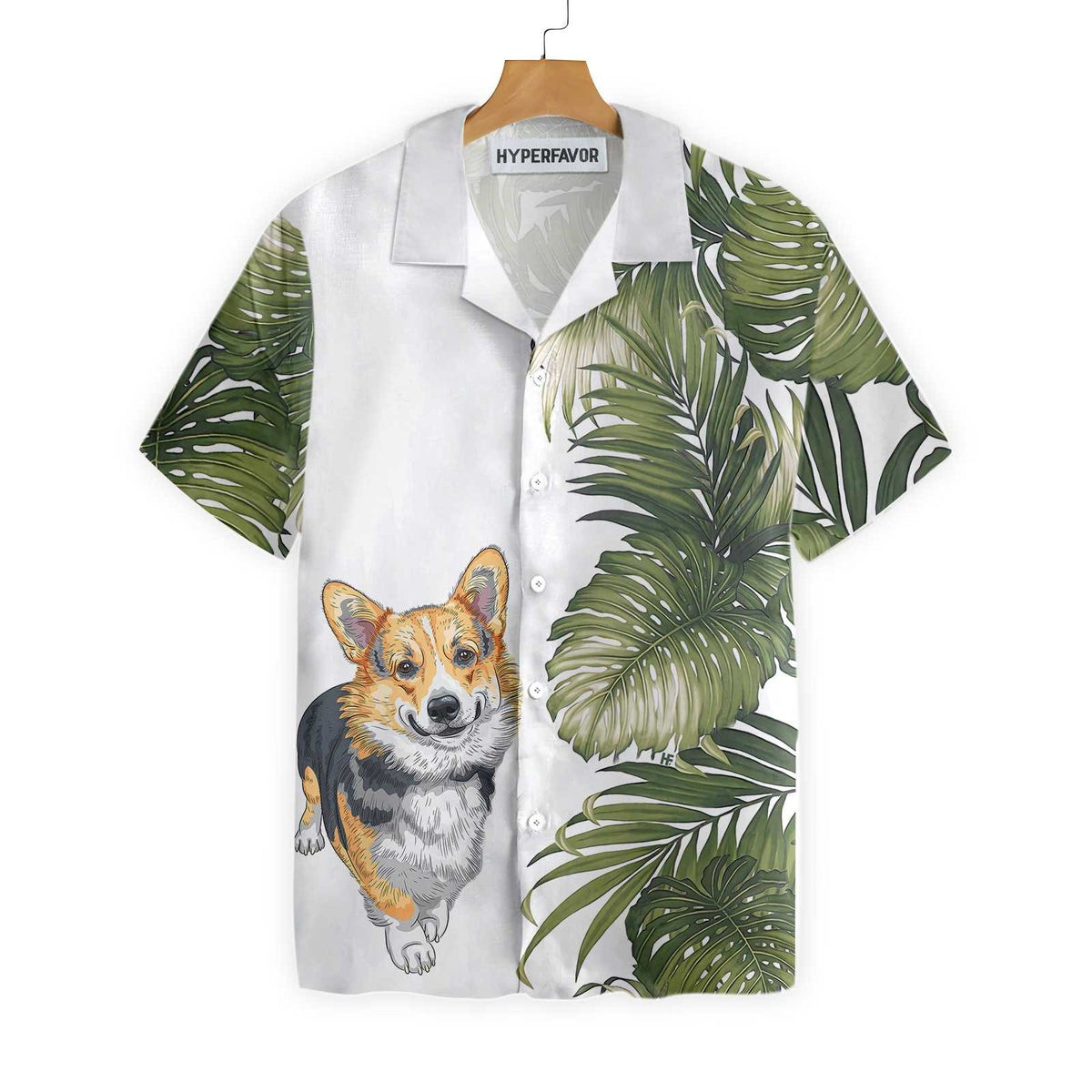 Corgi Monstera Leaves Corgi Hawaiian Shirt Best Dog Shirt For Men And Women