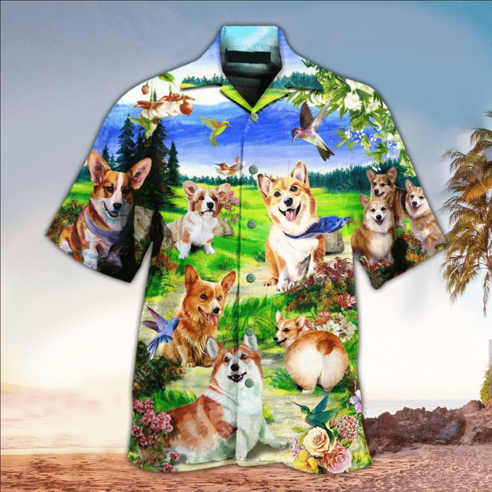 Corgi Shirt Corgi Hawaiian Shirt For Dog Lovers Shirt For Men and Women