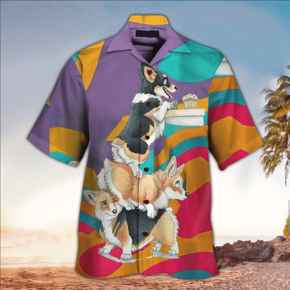 Corgi Shirt Corgi Hawaiian Shirt For Dog Lovers Shirt For Men and Women