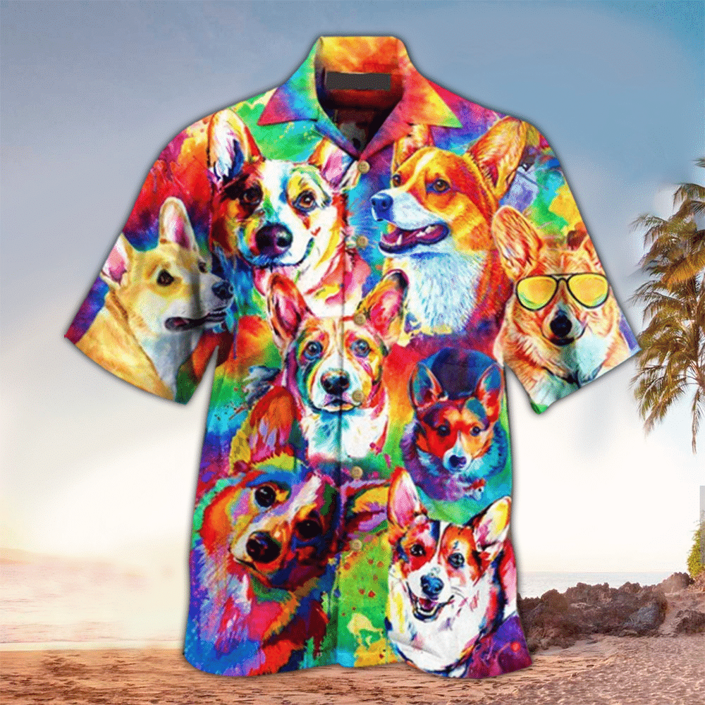 Corgi Shirt Corgi Hawaiian Shirt For Dog Lovers Shirt For Men and Women