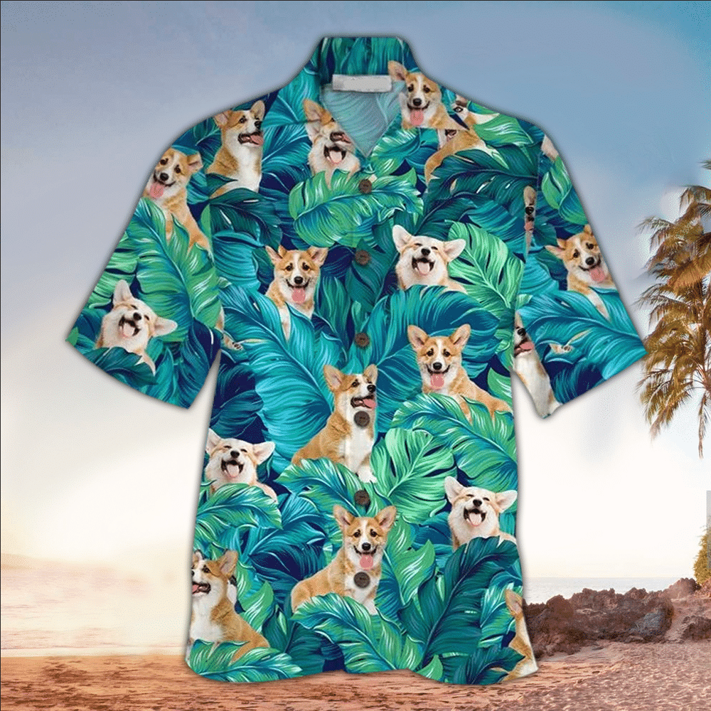 Corgi Shirt Corgi Hawaiian Shirt For Dog Lovers Shirt For Men and Women