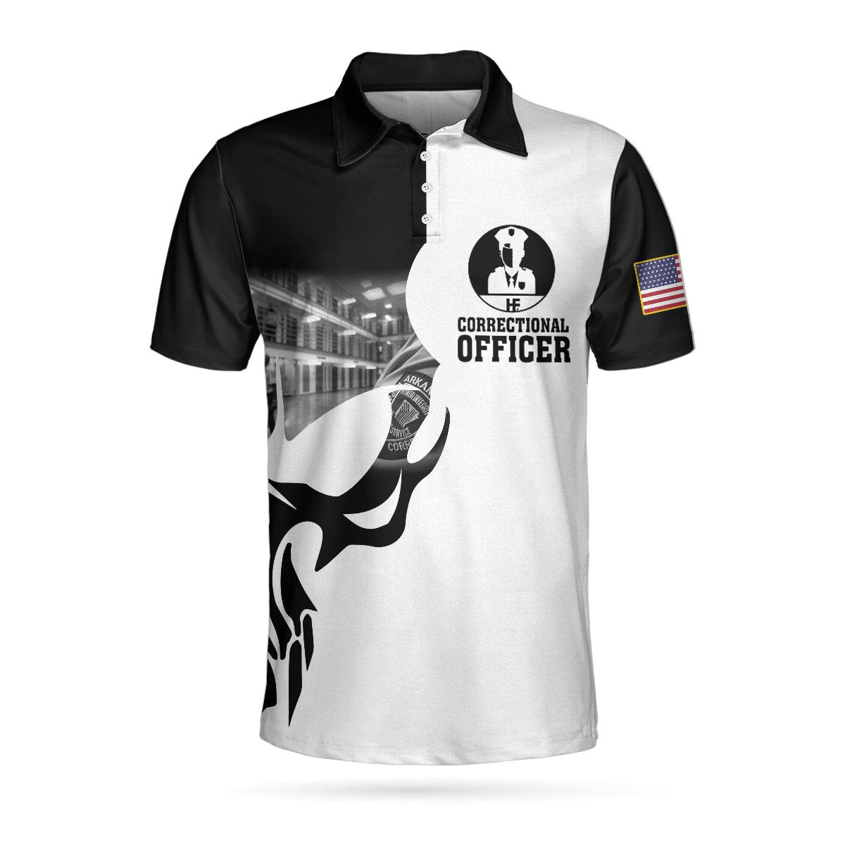 Correctional Officer Proud Skull Short Sleeve Polo Shirt If You Think You Can Do My Job Shirt Officer Shirt For Men