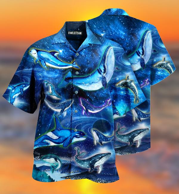 Cosmic Whale In Fantasy Space Limited Edition - Hawaiian Shirt - Hawaiian Shirt For Men