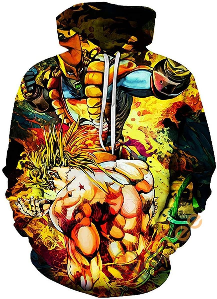 Cosplay Jojo39s Bizarre Adventure Print Pullover With Front Pocket Sku107 Hoodie 3D All Over Print