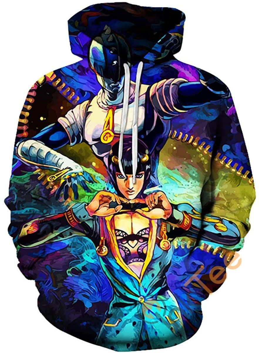 Cosplay Jojo39s Bizarre Adventure Print Pullover With Front Pocket Sku112 Hoodie 3D All Over Print