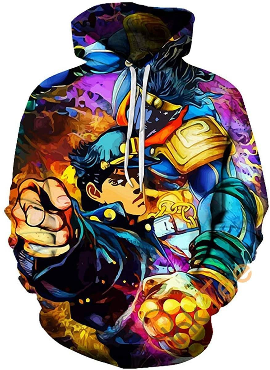 Cosplay Jojo39s Bizarre Adventure Print Pullover With Front Pocket Sku118 Hoodie 3D All Over Print