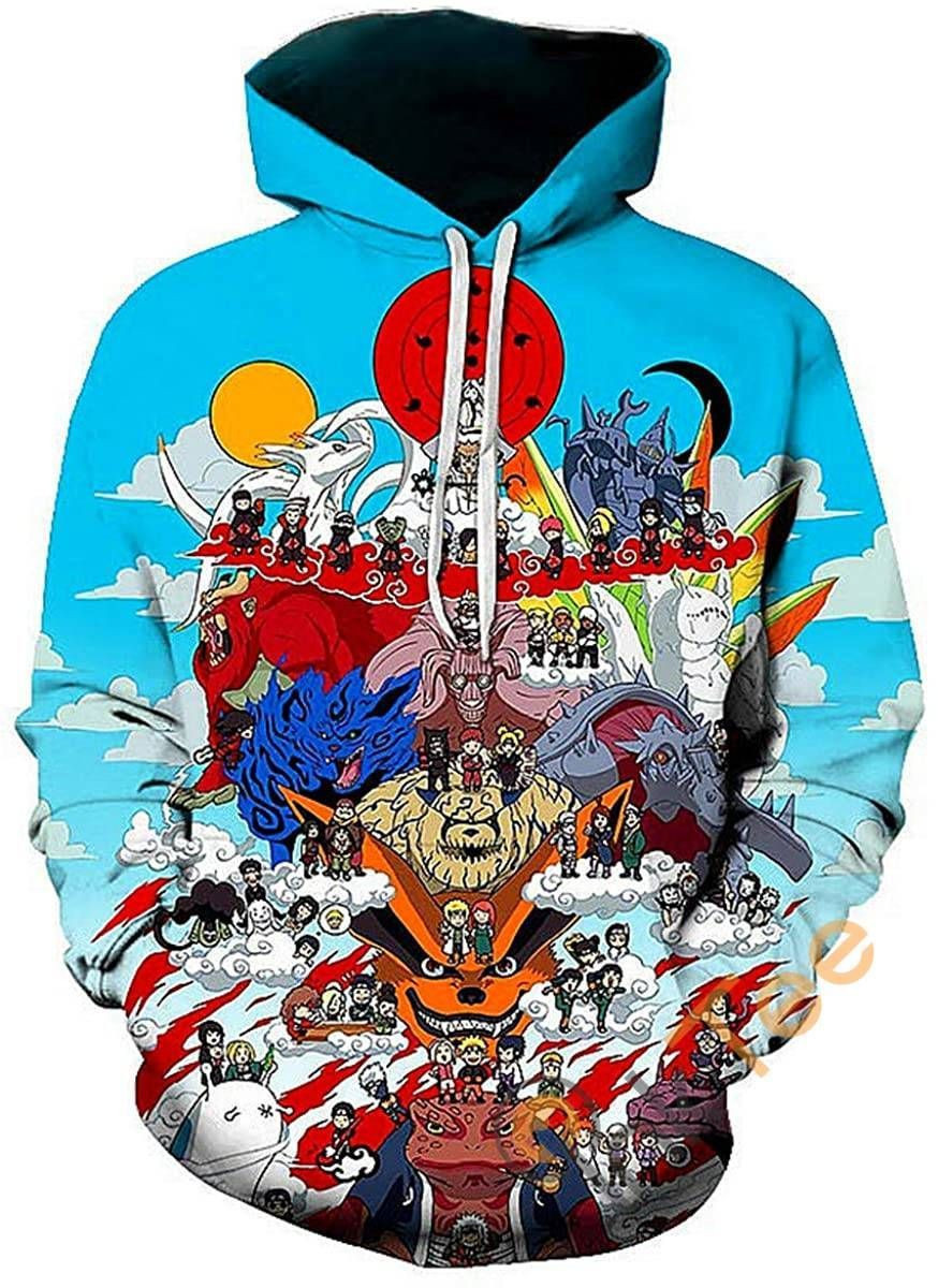 Cosplay Naruto Print Pullover With Front Pocket Sku63 Hoodie 3D All Over Print