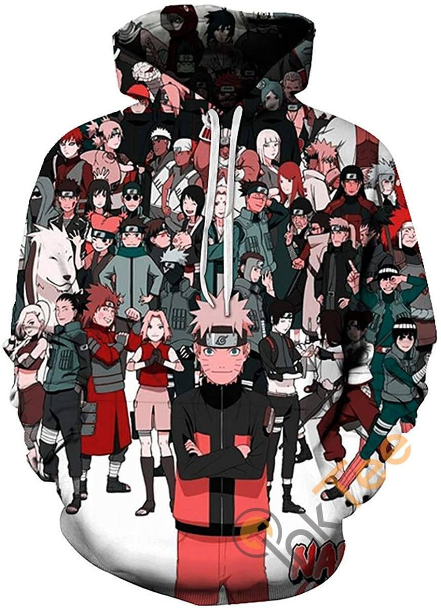 Cosplay Naruto Print Pullover With Front Pocket Sku72 Hoodie 3D All Over Print
