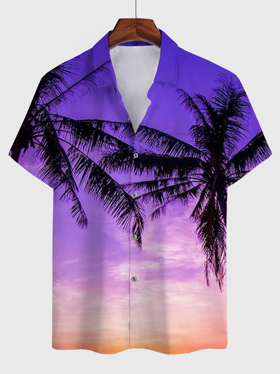 Cotton-Blend Casual Beach Shirts For Men Hawaiian Shirt for Men Women