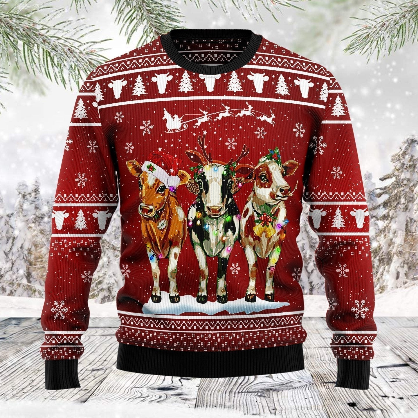 Cow Christmas Ugly Christmas Sweater Ugly Sweater For Men Women