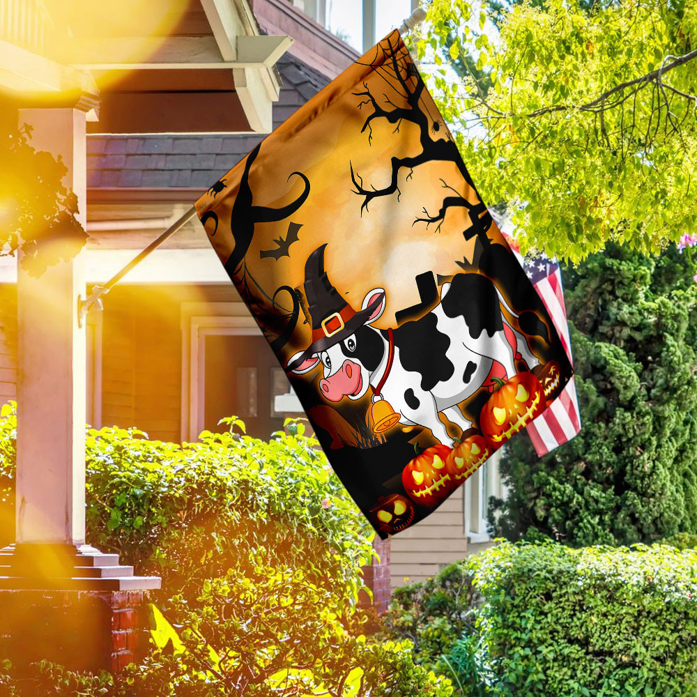 Cow Halloween Flag Halloween Outdoor Decor Fall Yard House Decoration