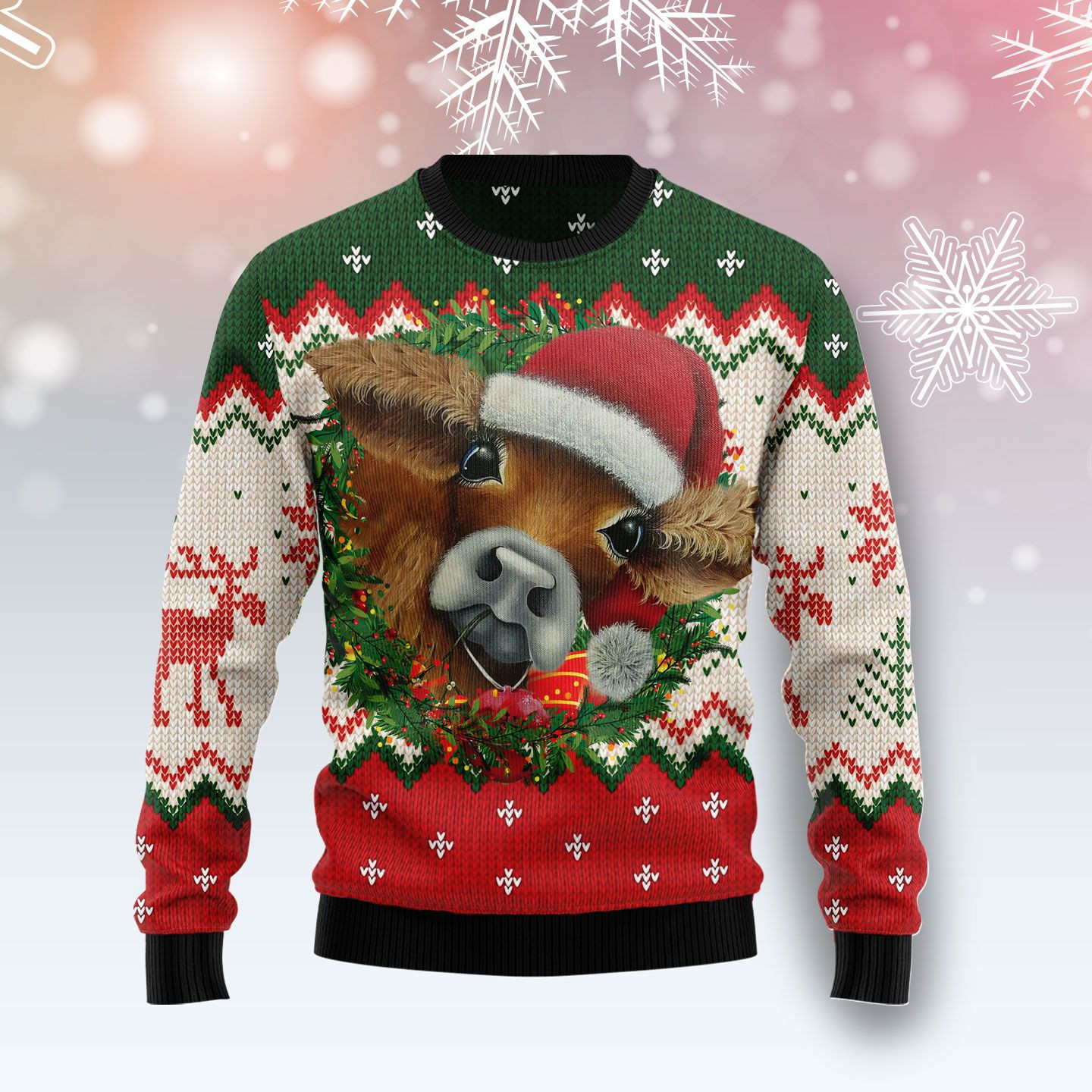 Cow Xmas Ugly Christmas Sweater