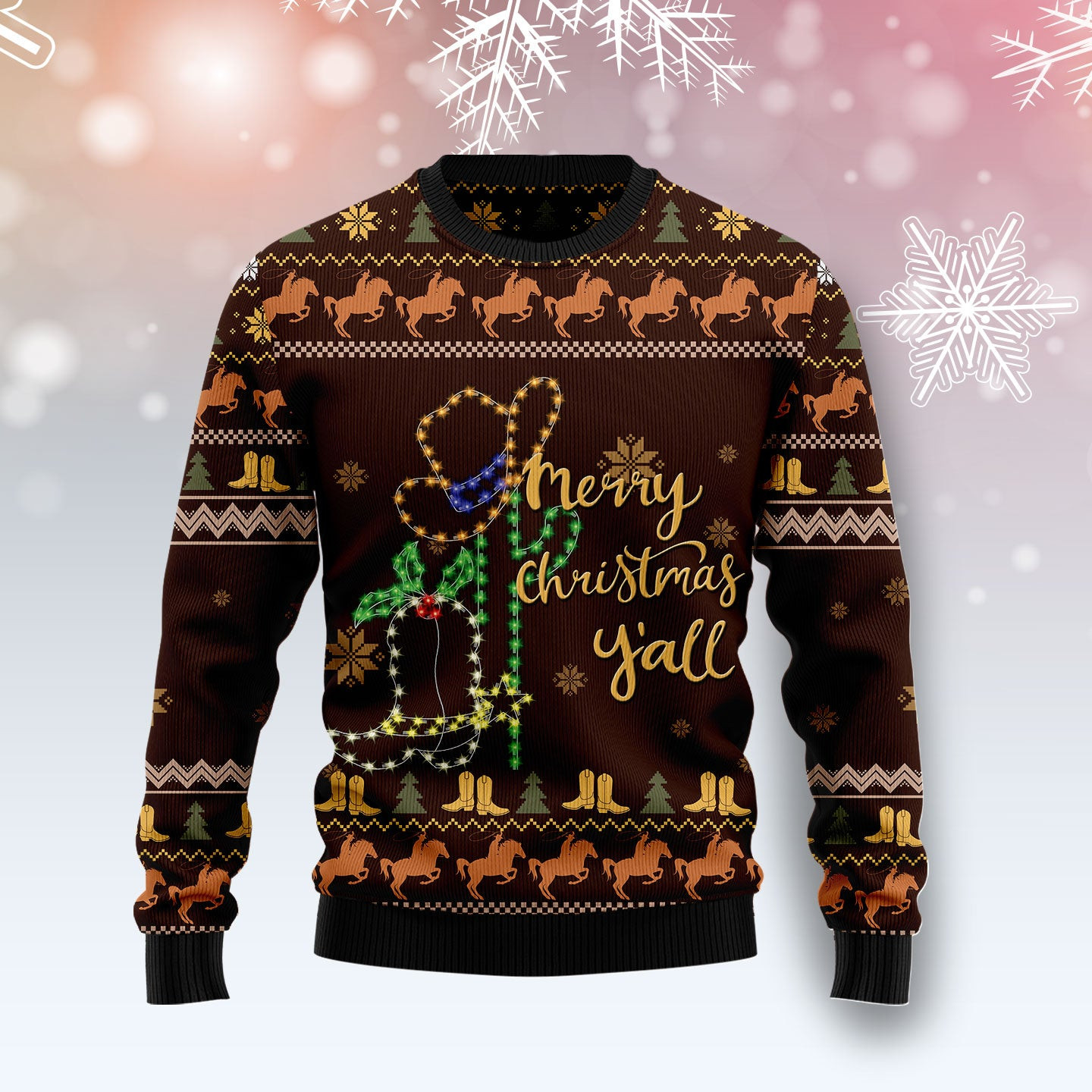 Cowboy Boots Christmas Ugly Christmas Sweater