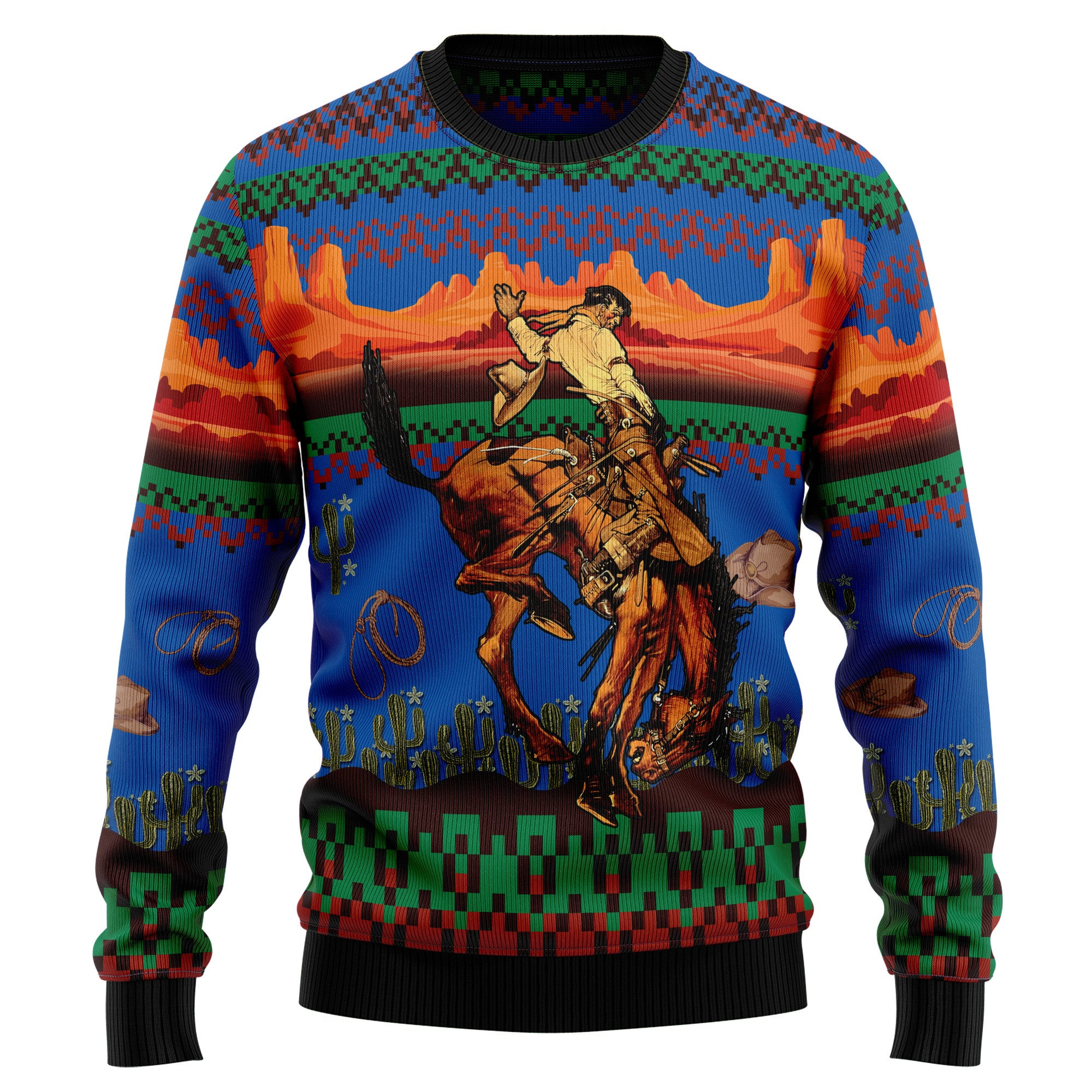 Cowboy Desert Ugly Christmas Sweater