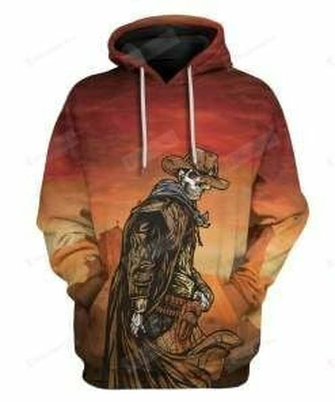 Cowboy Skull 3d All Over Print Hoodie