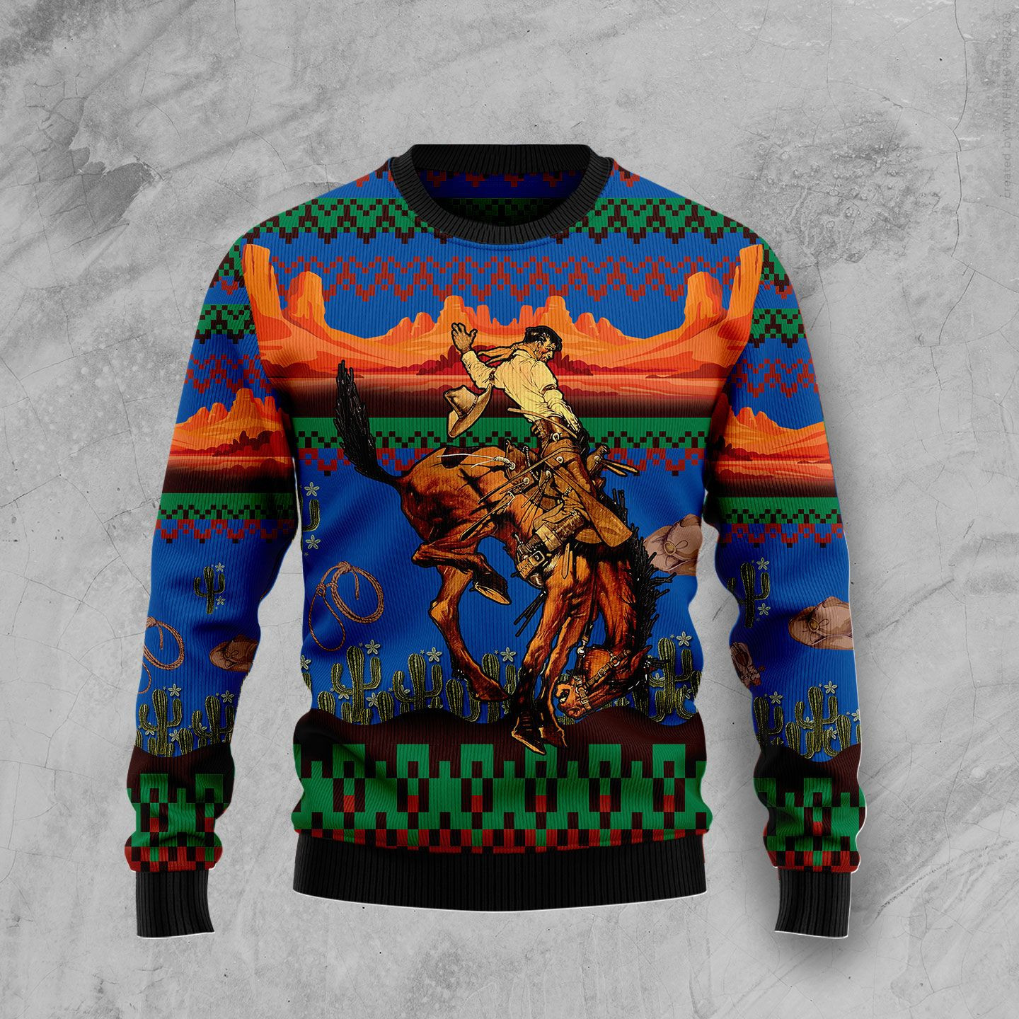 Cowboy Ugly Christmas Sweater Ugly Sweater For Men Women