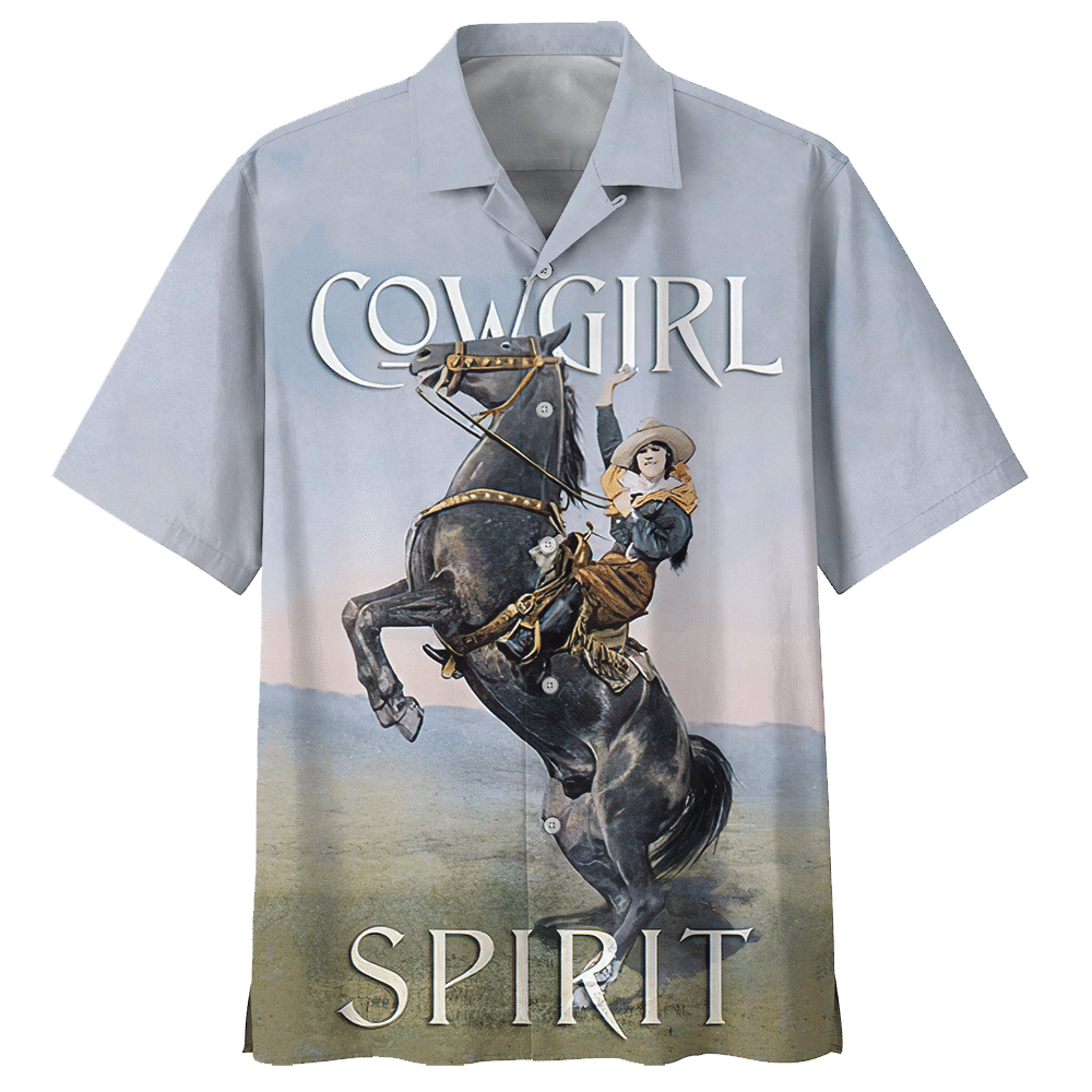 Cowgirl Spirit Aloha Hawaiian Shirt Colorful Short Sleeve Summer Beach Casual Shirt For Men And Women