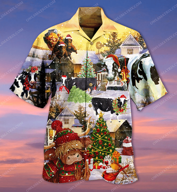 Cows Love Animals Love Xmas Limited Edition - Hawaiian Shirt - Hawaiian Shirt For Men
