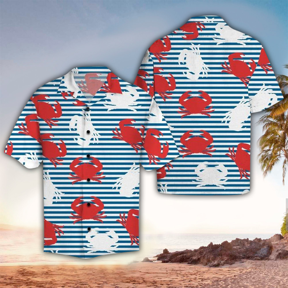 Crab Hawaiian Shirt Crab Lover Gifts Shirt for Men and Women