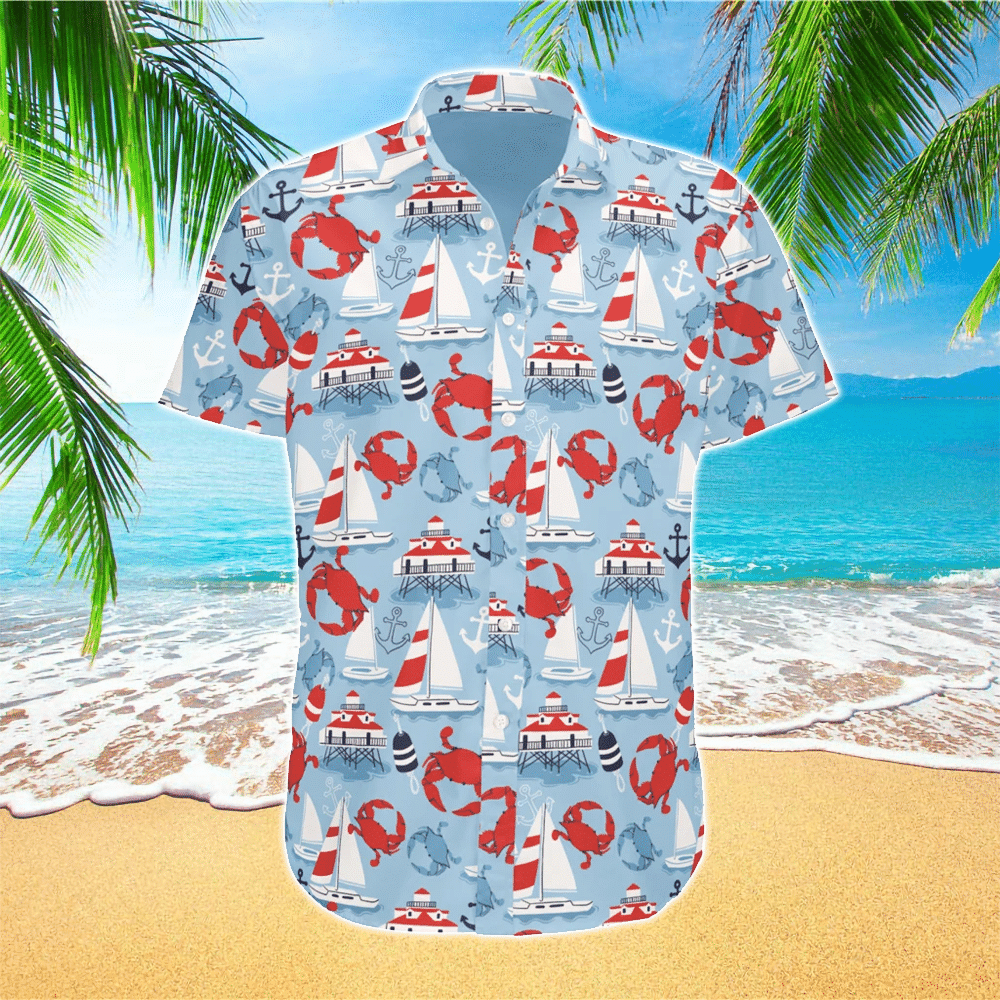 Crab Hawaiian Shirt Mens Hawaiian Shirt For Crab Lover Shirt for Men and Women