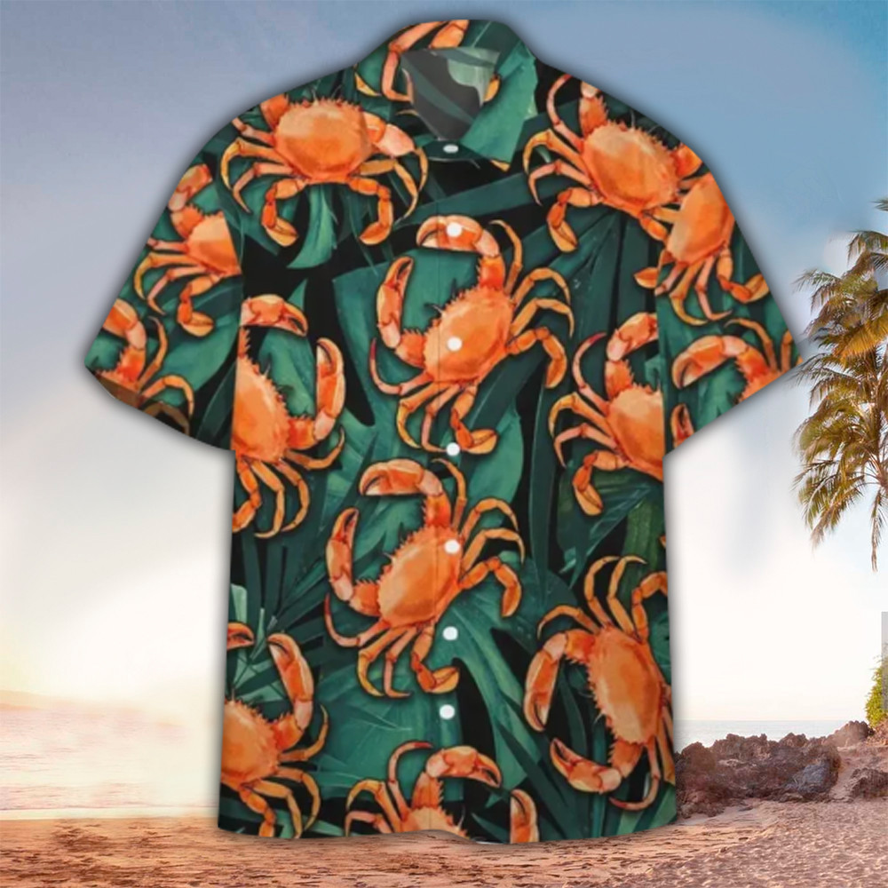 Crab Hawaiian Shirt Perfect Crab Clothing Shirt for Men and Women