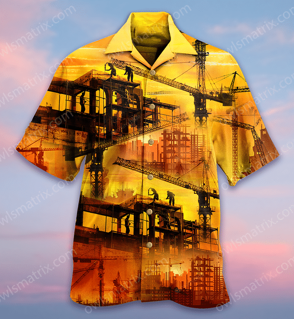 Cranes Real Men Control Cranes Limited - Hawaiian Shirt - Hawaiian Shirt For Men