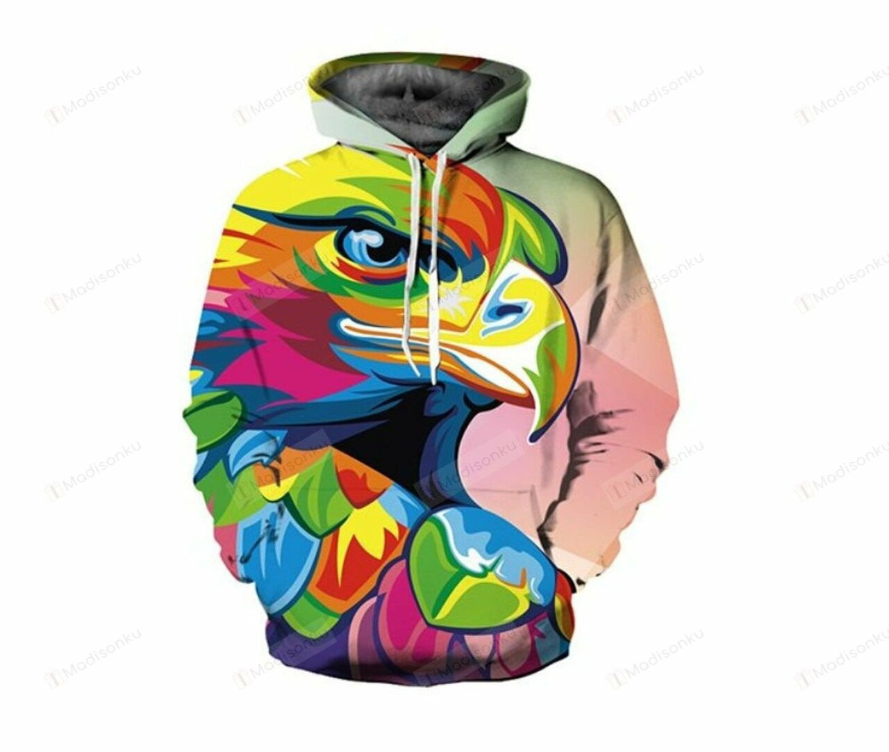 Creative Colorful Bird Parrot 3d All Over Print Hoodie