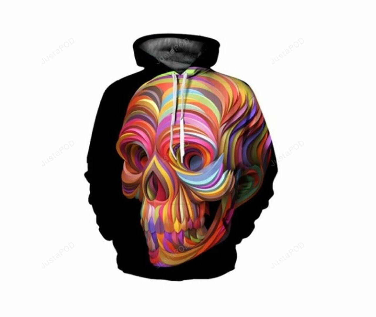 Creative Colorful Skeleton Skull 3d All Over Print Hoodie