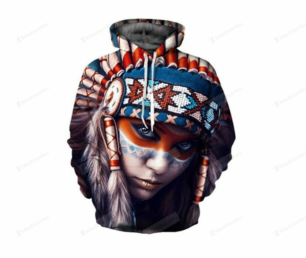 Creative Colorful Tribe Girl 3d All Over Print Hoodie